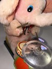 Vintage Son Ai Toys Drum Playing Pink Elephant For Parts — photo 9