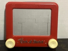 Ohio Art-Etch-A-Sketch-Travel-classic Red -6"Tall-6"Wide-Vintage