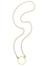 805SG LA LOOP Satin Gold Chain Eyeglass Holder with Swivel Hinge Patented Techno