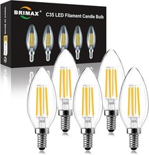 BRIMAX E14 LED Candle Light Bulb Dimmable 40W Equivalent 2700K Candelabra Bulb