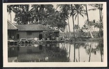 Garoet, Wohnhaus am Wasser, Ansichtskarte 