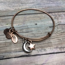 Alex & Andi Ulta Collection silver Rose Gold Tone Moon Star Bracelet