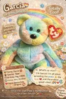 Ty Beanie Baby Garcia Bear 1995 Tie Dye Peace Rainbow Plush w/ Tag Vintage 90s
