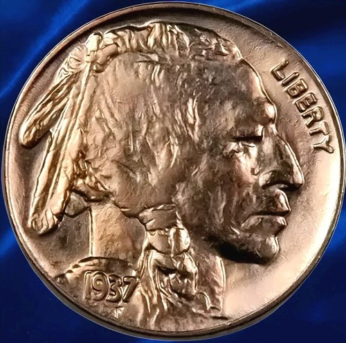 1937 Buffalo Nickel - GEM BU UNCIRCULATED/Full Horn Sharp Details  Estate Find