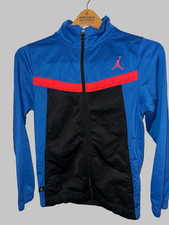 Air Jordan Jumpman Zip-Up Track Jacket Blue/Black/Orange Boy  s Size L 12-13YRS 