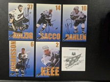 Autographed Capitals Oversized Promo Cards Kolzig, Dahlen + 3 More 4x6 Inches 
