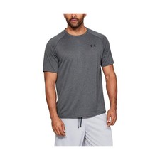 Men's Under Armour UA Tech Short Sleeve Tee T-Shirt, Carbon Heather/Black 4XL