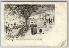 Vintage Belgian Postcard Six Jours De Travail Jour De Loisirs Sunday Rest Slogan