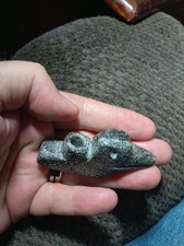 Authentic Ohio Steatite Duck Effigy Pipe Indian Arrowhead Artifact