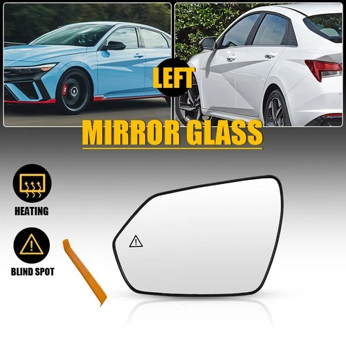 Front Driver Mirror Glass with Heated & Blind Spot for Hyundai Elantra 2021-2025