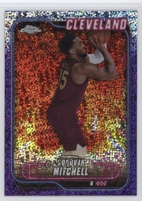 2024-25 Topps Chrome Purple Speckle Refractor 96/299 Donovan Mitchell #69 1r2e