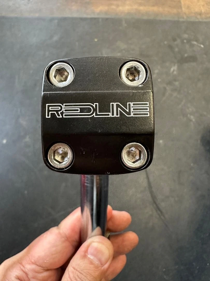 Red Line Stems for BMX Bike-Old School Vintage Bicycle Parts for