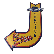Vintage Chevrolet Sign - Porcelain Service Arrow Gas Oil Pump Chevy Garage Sign Vintage Chevrolet Sign - Porcelain Service Arrow Gas Oil Pump Chevy Garage Sign
