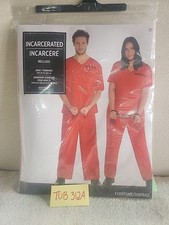Incarcerated Costume Adult Standard Fits Up To Size 44