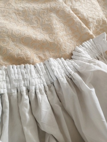 CORTINAS CREMA 6 PIES DE LARGO - PESADAS Y GRUESAS - MANTIENEN ALEJADO EL SOL Y EL FRÍO ~ Flor~ - Imagen 3 de 3