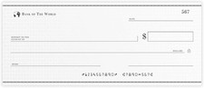 Sustainable 30 x 16 in Reusable Giant Check - Ideal for Awards Fundraising