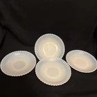 Beautiful Set of 4 Saucers 5.75" Vintage 1930's MacBeth Evans Monax Petalware