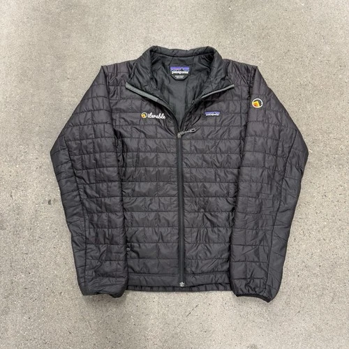 Mens Patagonia Nano Puff Quilted Primaloft Jacket 84212 Full Zip Medium Black