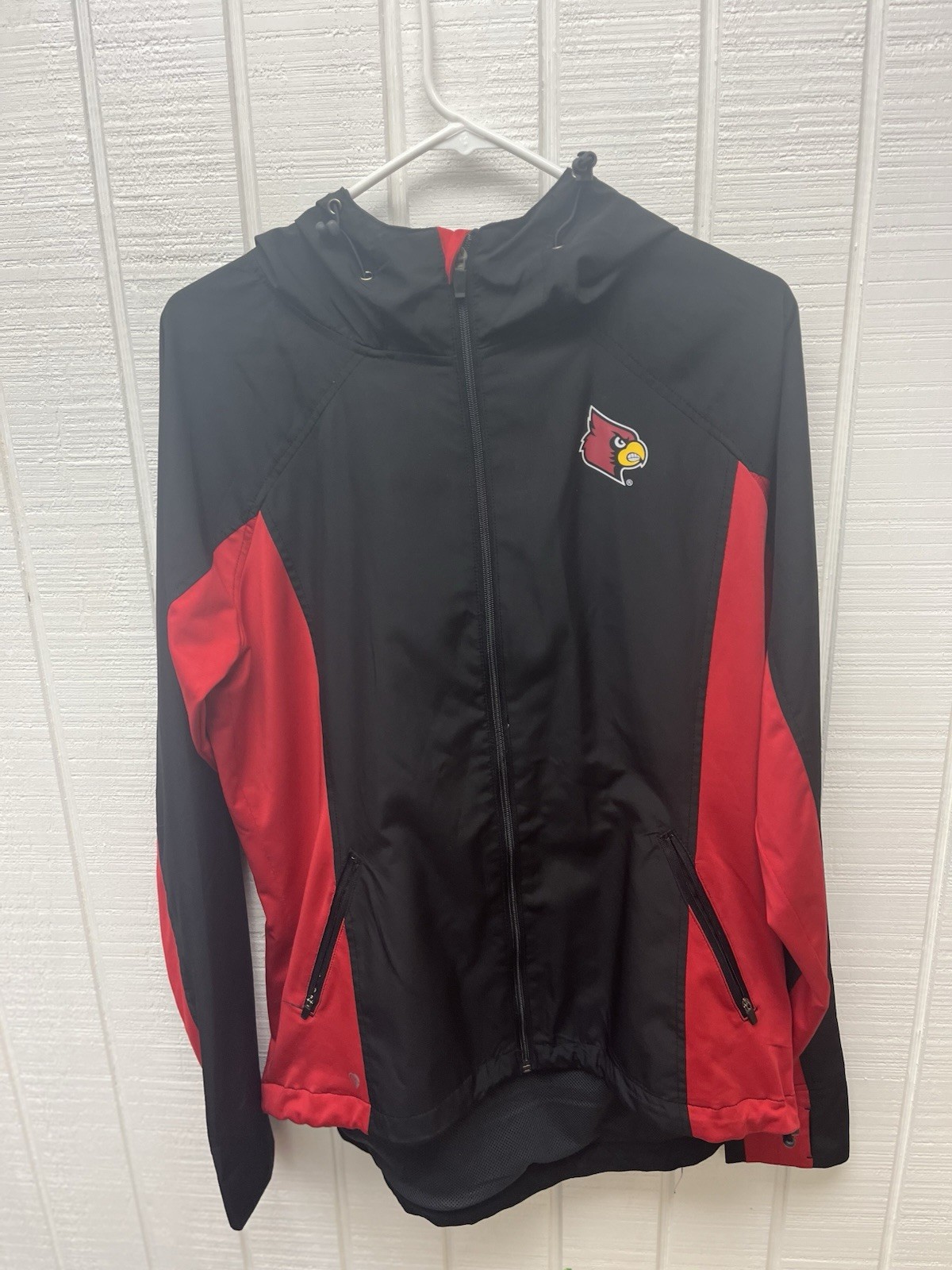 Louisville Cardinals Men’s XL Jacket Colosseum Black Red Full Zip Sportswear