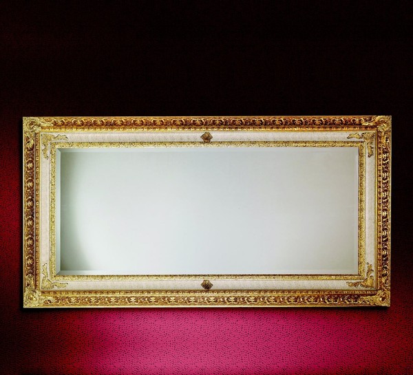 Klassischer Wandspiegel Holzrahmen Spiegel MöBel Gold 104X194 Glas Rahmen Wand-image
