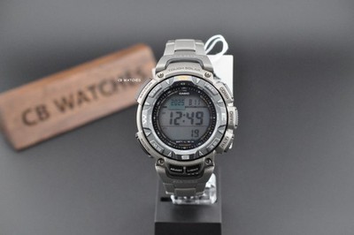 Casio Protrek Triple Sensor Solar Powered Titanium Men's Watch PRG