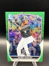 2023 Bowman #BCP-6 Wilber S�nchez Chrome Prospects Green Shimmer #/99