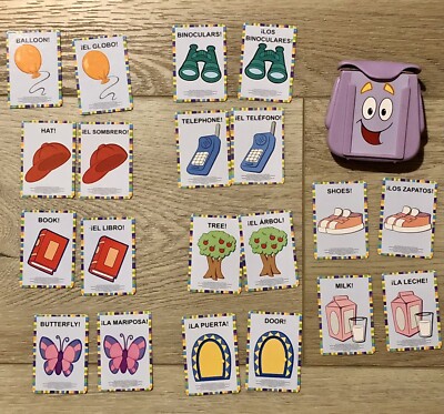 Dora The Explorer Backpack Say It Two Ways Card Game Spanish Burger King 2004