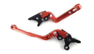 Paire Leviers Repliables Flip Up Orange Pour HONDA CBR 900 RR 900RR SC28 1992-93 - Photo 1/4