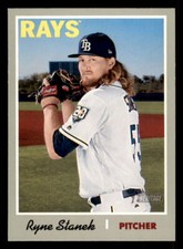 2019 Topps Heritage #392 Ryne Stanek Tampa Bay Rays