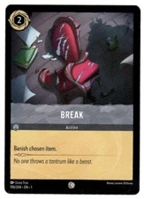 DISNEY LORCANA THE FIRST CHAPTER 196/204 BREAK ACTION COMMON