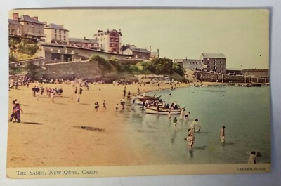 THE SANDS NEW QUAY CARDIGANSHIRE POSTKARTE.