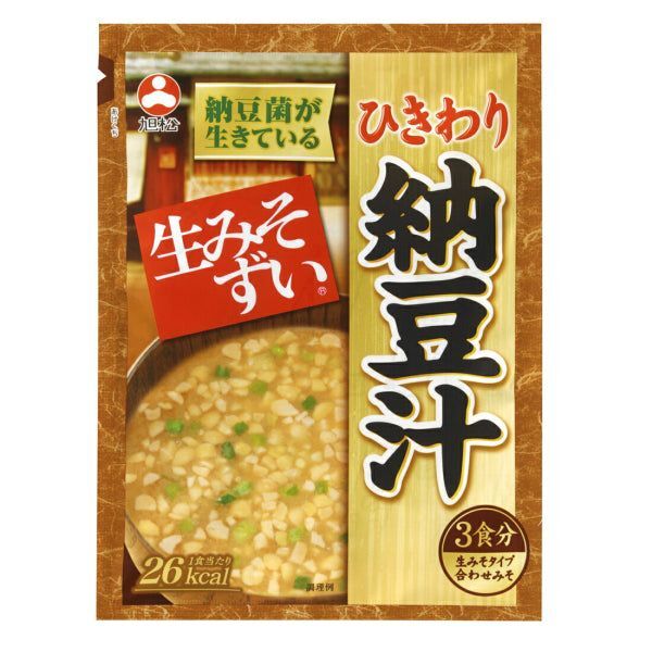 Asahimatsu Natto Suppe Lecker Japanisch Fermentiert Sojabohnen Gericht 3er Pa...