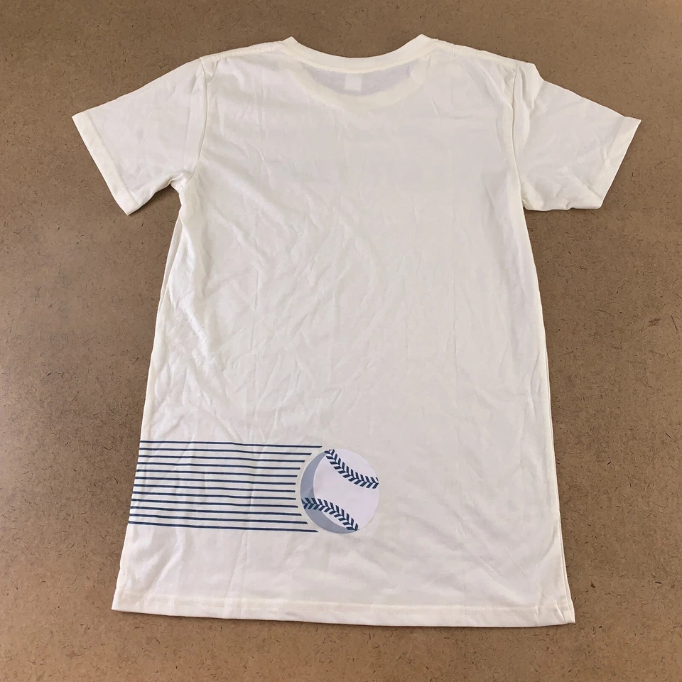 Camiseta gráfica Plate Crate talla pequeña marfil manga corta cuello redondo nueva con etiquetas Foto 4 de 4