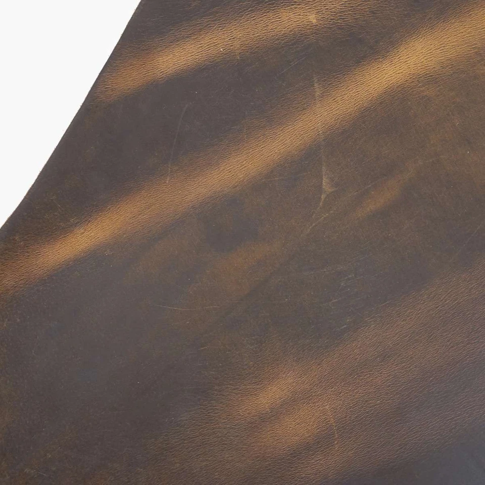 Springfield Cuero Cromo Bronceado Caballo Loco 8/9 OZ Cuero Buffalo Bend 8-12 pies cuadrados Foto 2 de 4