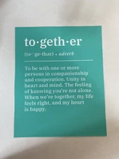 NEW “TOGETHER” Chalk Couture Chalk Transfer Stencil Size B Definitions