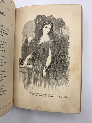 Antique Book Favorite Poems Selected From English & American Authors Illustrated - Picture 14 of 15