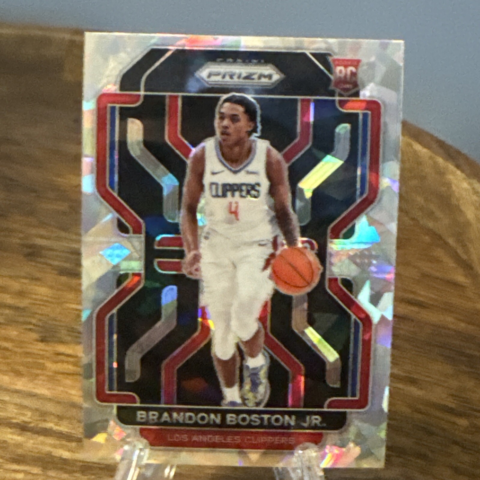 2021-22 Panini Prizm Brandon Boston Jr. Silver Cracked Ice Rookie RC #330