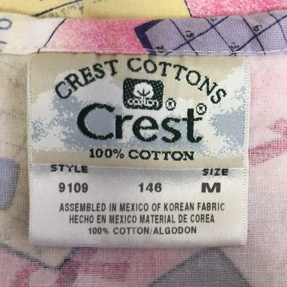 Crest Scrub Top Womens Medium Breast Cancer Pink Ribbon White - Image 4 of 4