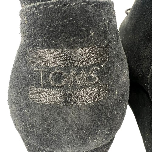 Botines Toms Desert Wedge para mujer talla 10 negros gamuza hasta el tobillo botas sin caja - Imagen 10 de 15