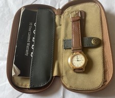 Guess Watch Women Gold Tone 1997. Leather Band In Original Case
