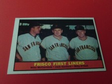 1961  TOPPS#383   FRISCO   FIRST  LINERS   S.F. GIANTS    NEAR  MINT  OR  BETTER