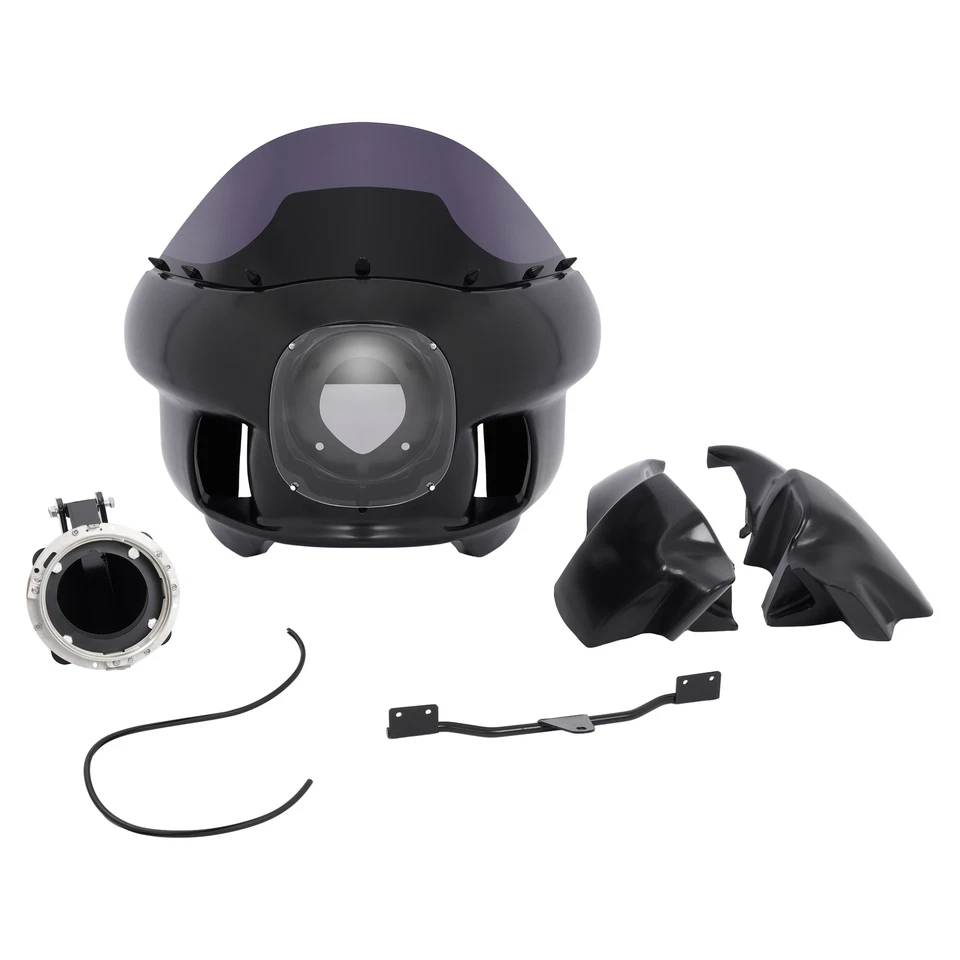Front & Leg Fairing Kit W/ Headlight Mount For Harley Dyna Wide Super Glide FXR - Image 3 of 4