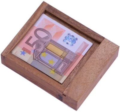 LOGOPLAY HOLZSPIELE Money - Geldschein-Tresor - Zauberkiste - Trickkiste - Geschenkverpackung