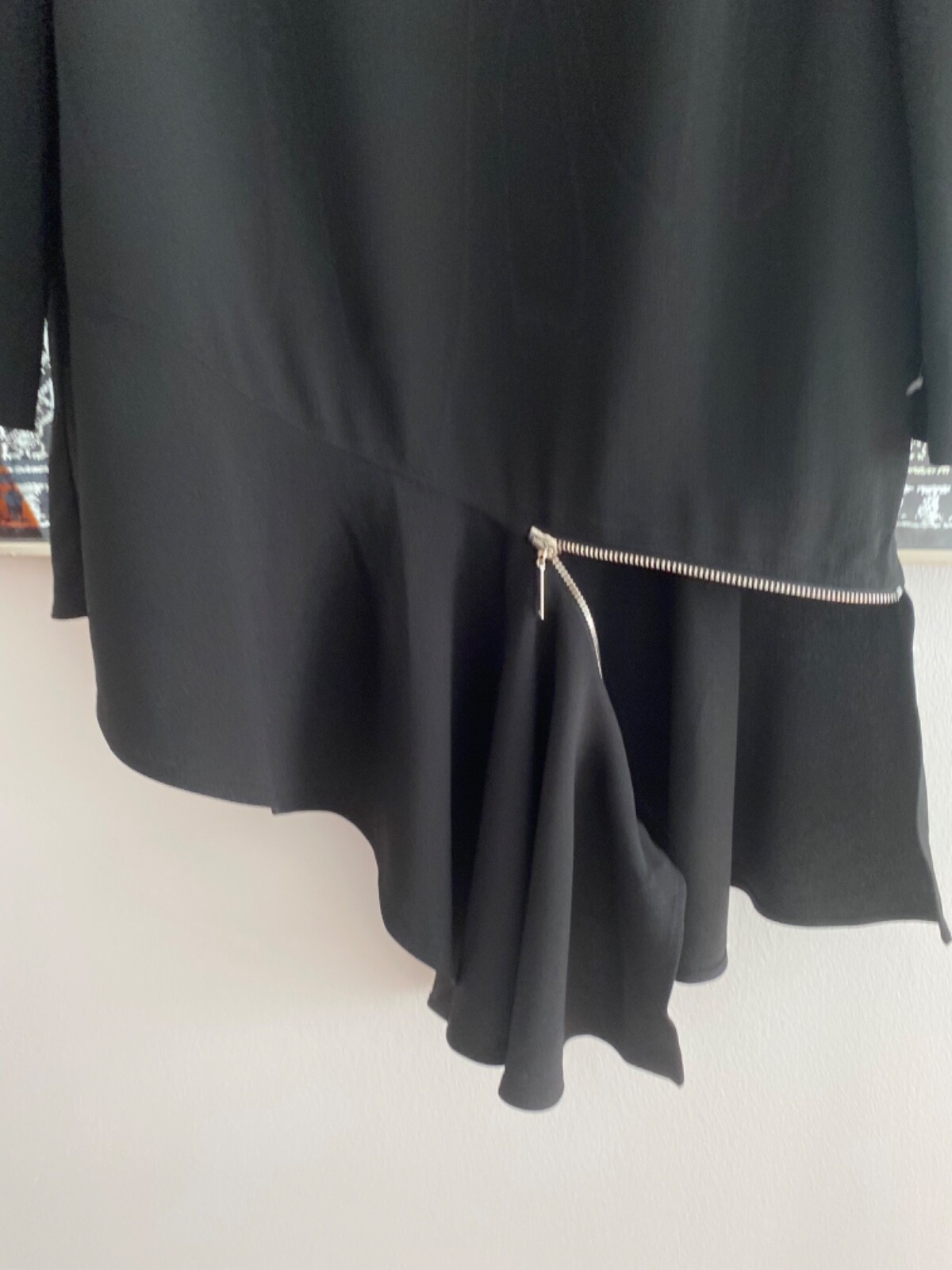 Abito donna Saint Laurent Paris favoloso manica lunga classico nero mini 40 nuovo