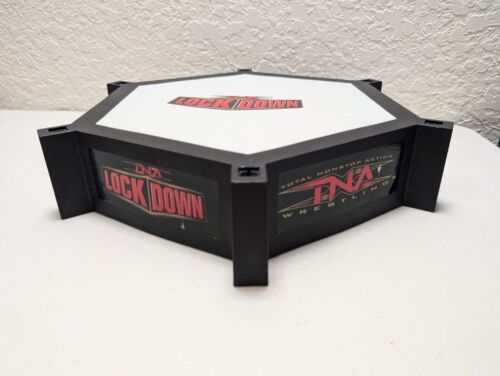 Anello di wrestling 6 lati TNA Impact Wrestling 2005 Toybiz Marvel Six Sides WWE AEW - Foto 2 di 5