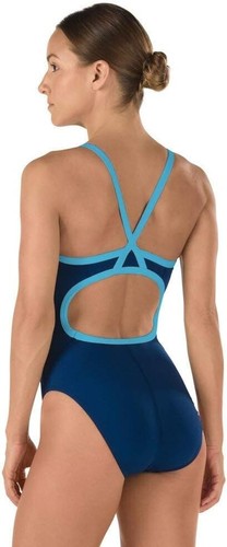 Traje de baño Speedo para mujer de una pieza Resistencia Flyback sólido equipo adulto 6/32 azul - Imagen 2 de 2