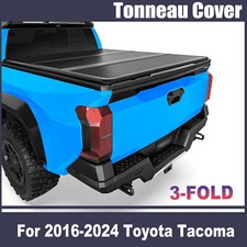 5.5ft Hard Tri-fold Tonneau Cover Truck Bed Fits 16-24 Toyota Tacoma Waterproof 5.5ft Hard Tri-fold Tonneau Cover Truck Bed Fits 16-24 Toyota Tacoma Waterproof