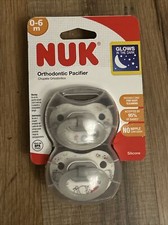 Nuk Orthodontic Pacifiers Glow in the Dark 0 - 6m