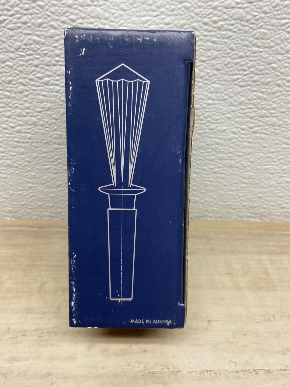 Vtg Towle Cyrill Full Lead Crystal Bottle Stopper New-Open Box Made In Austria