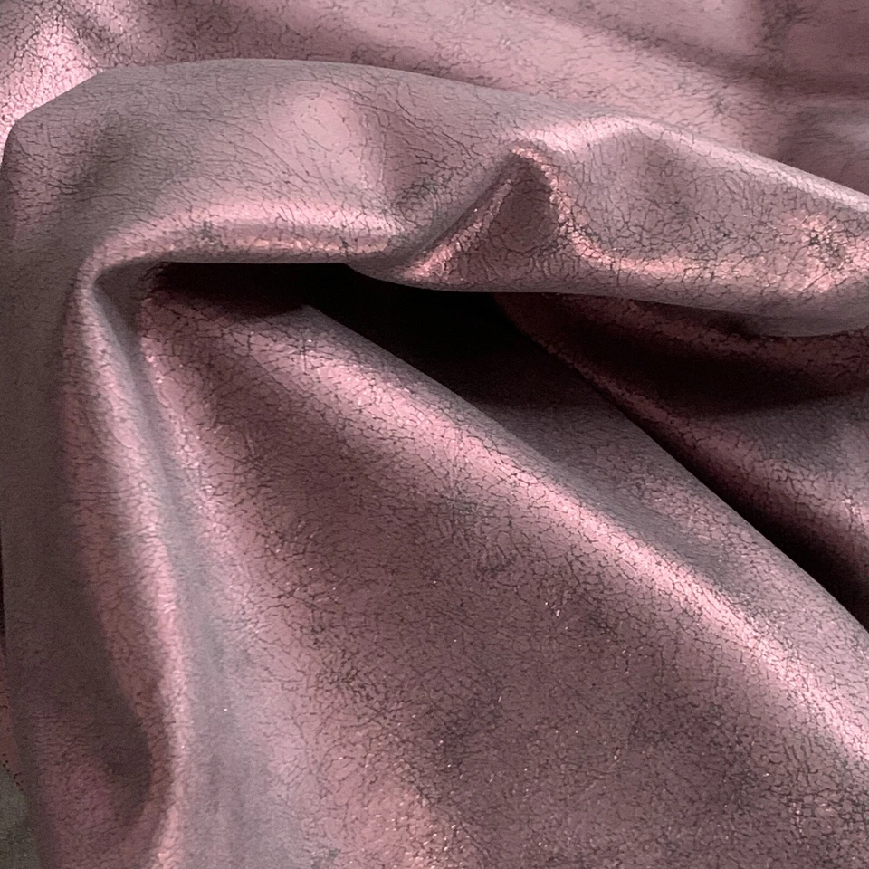 Purple Genuine Leather Hides Goatskin Upholstery Material Thin Crafting Fabric - Image 2 of 4